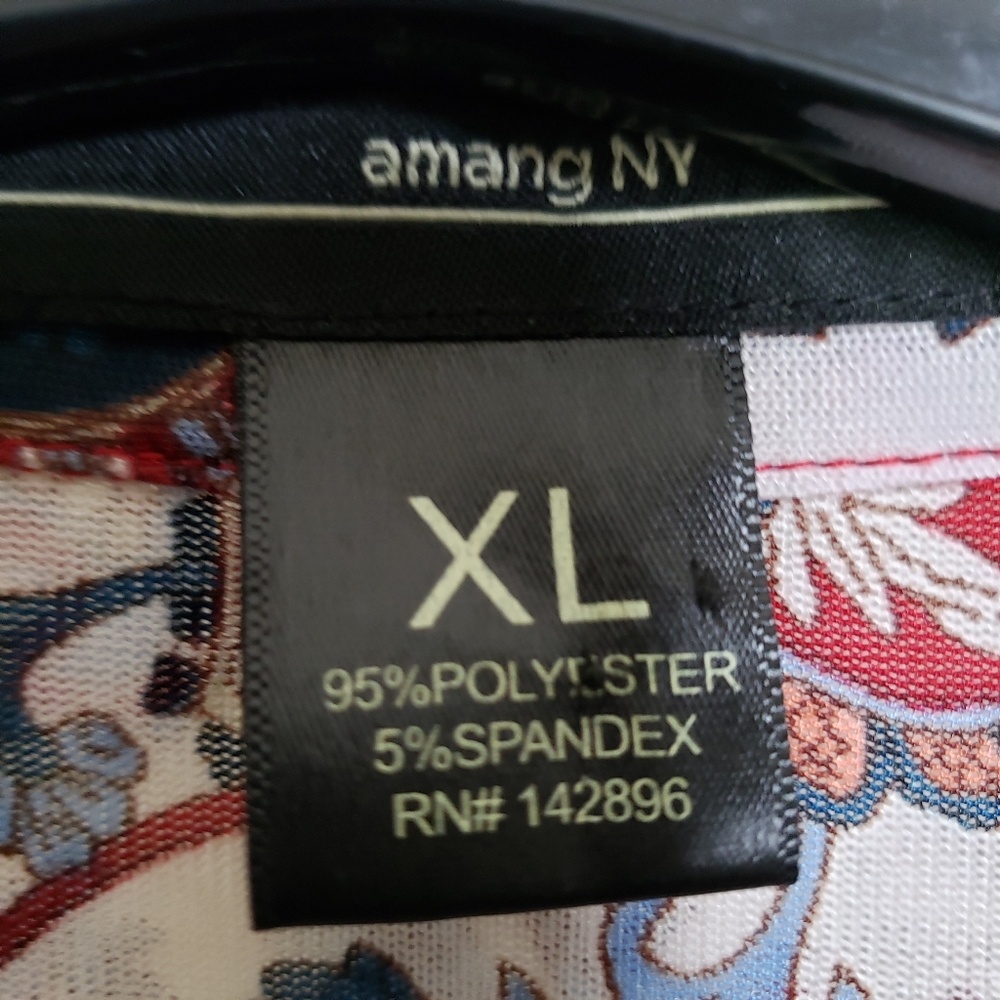 Amang NY Stretchy Multicolored Print Shirt - Picture 2 of 5